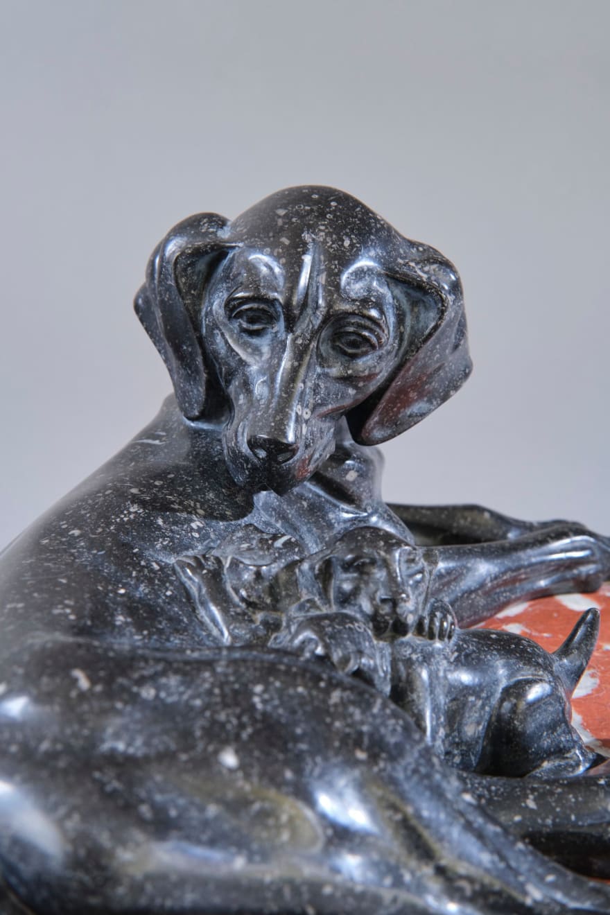 Roman manufacture, Sculpture depicting dog , XIX century