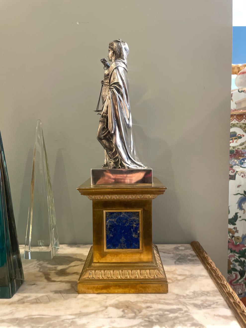 Gioacchino Spagna, STATUA RAFFIGURANTE L’ALLEGORIA DELLA GIUSTIZIA, Roma, XIX secolo
