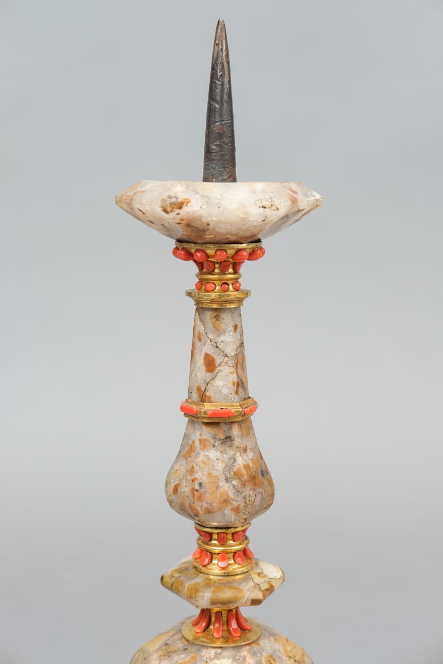 PAIR OF CANDLESTICKS, Trapani, end of 17th century