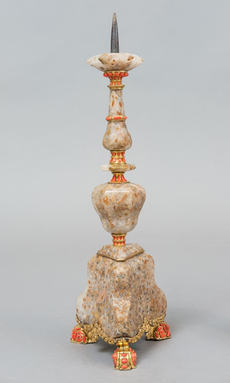 PAIR OF CANDLESTICKS, Trapani, end of 17th century