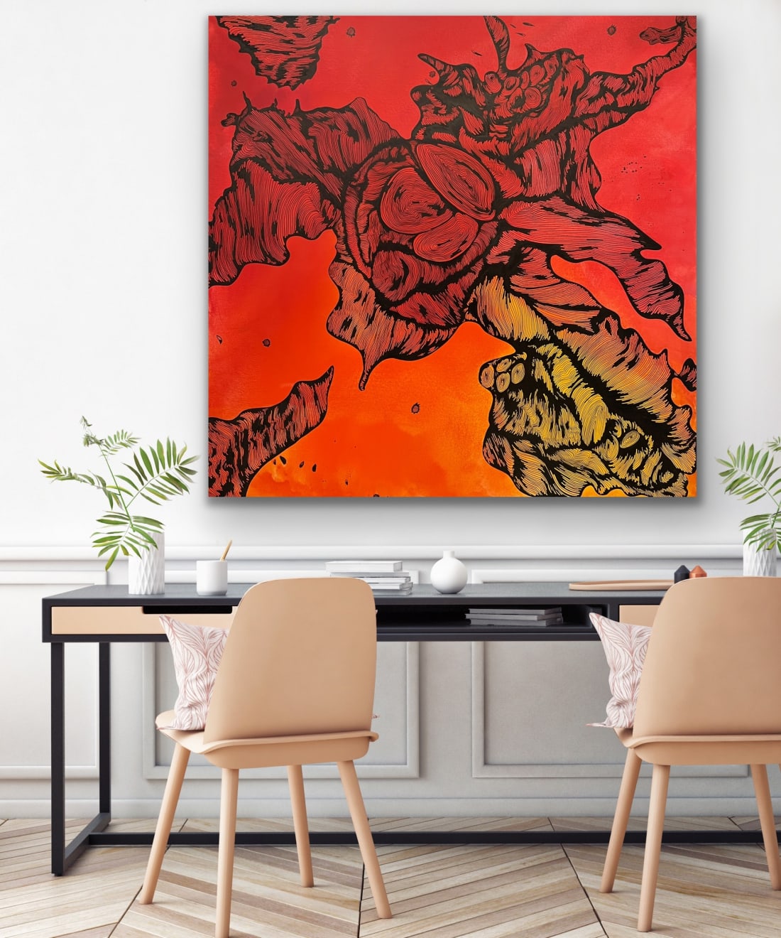 Catherine Detraves, Red Spill, 2023