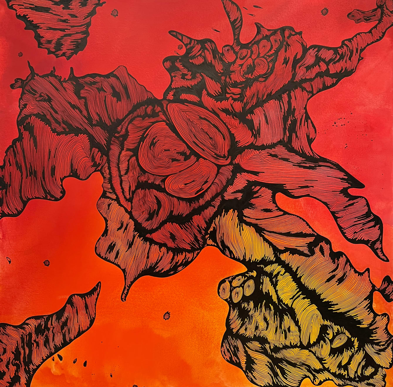 Catherine Detraves, Red Spill, 2023