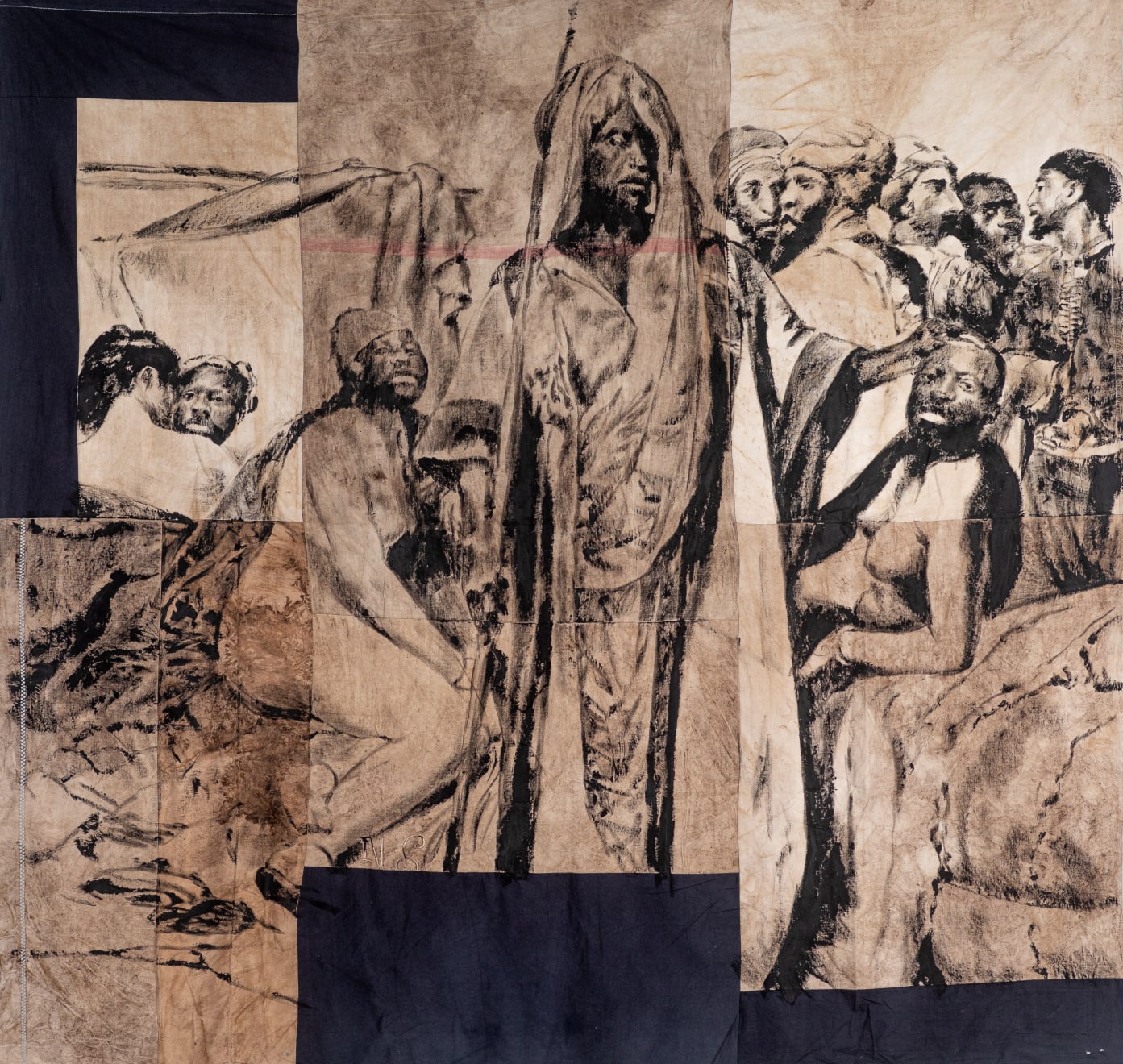 Roméo Mivekannin, Le marché aux esclaves, after Horace Vernet - Série Modèle Noir, 2019