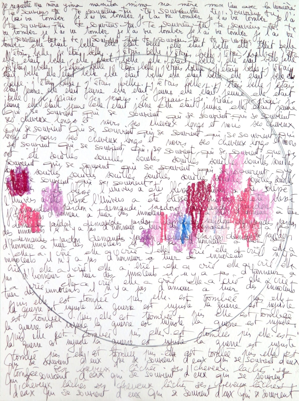 Dalila Dalléas Bouzar, Ecriture #2, série Algérie Année 0, 2016