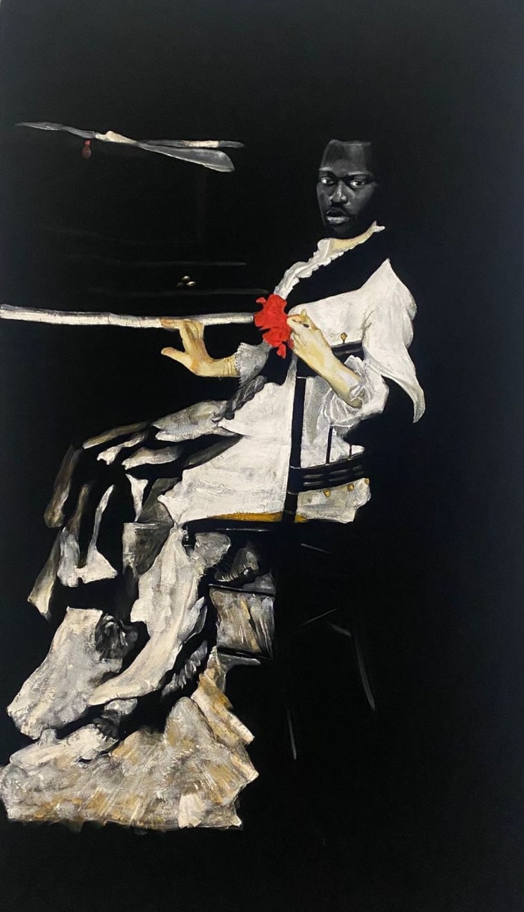 Roméo Mivekannin, Portrait of Madame Ramon Subercaseaux, After John Singer Sargent, 2025