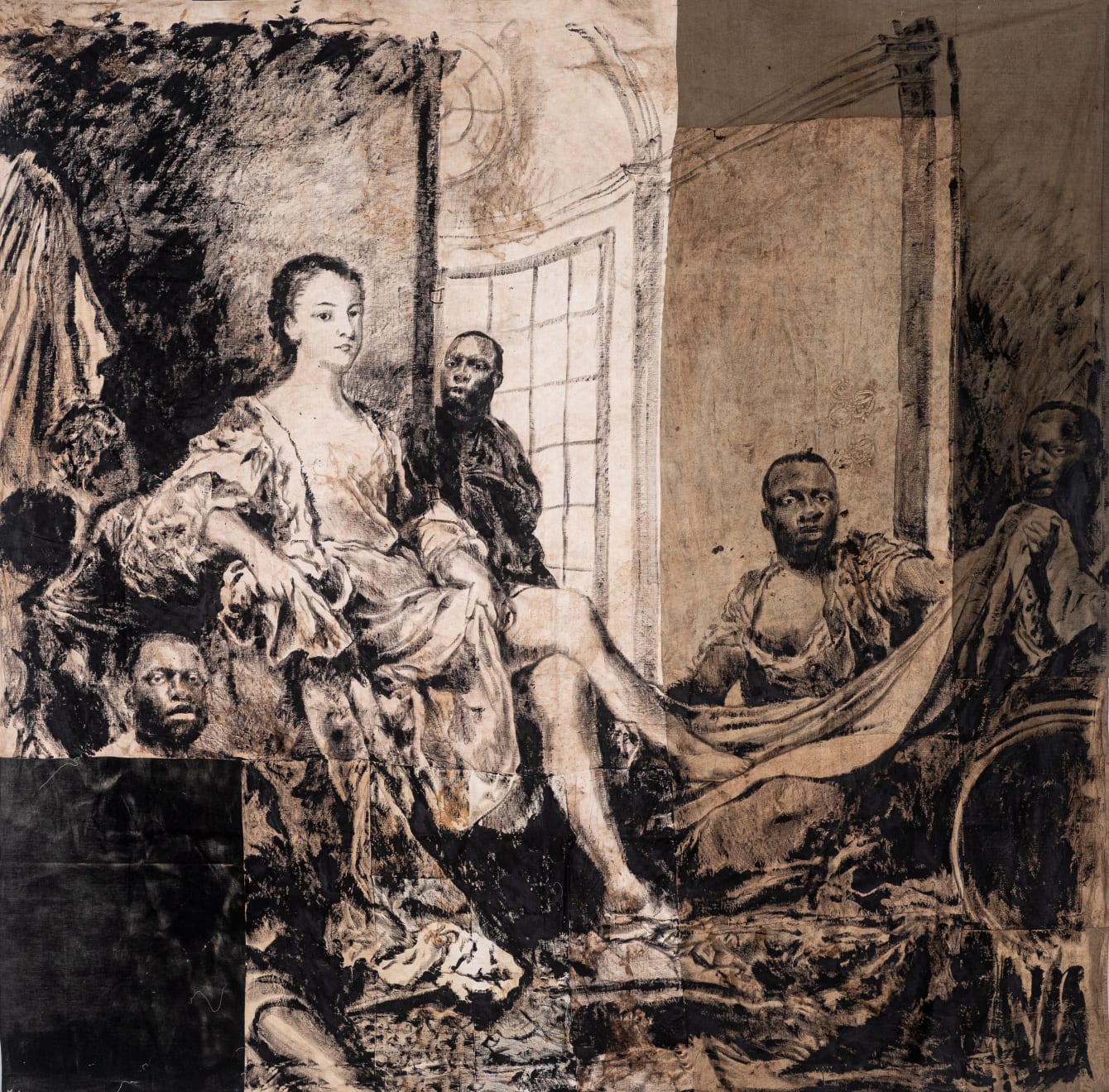 Roméo Mivekannin, Mademoiselle de Clermont en Sultane, after J.-M. Nattier - Série Modèle Noir, 2019