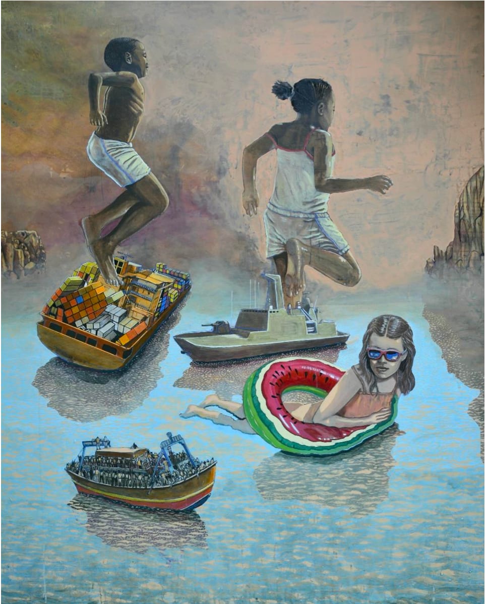 Mariam Abouzid Souali, Triangle of War, 2021,