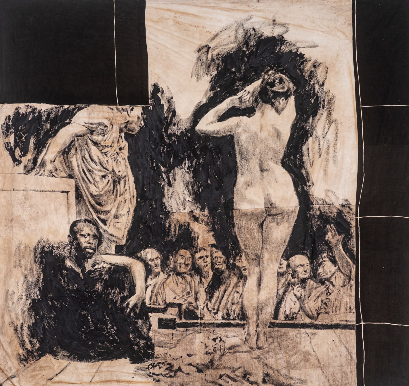 Roméo Mivekannin, Marché aux esclaves à Rome, after J.-L. Gérôme - Série Modèle Noir, 2019