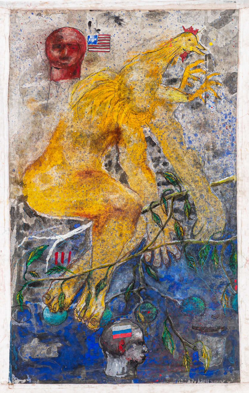 Sadikou Oukpedjo, Untitled #6, série Combat de coqs, 2020