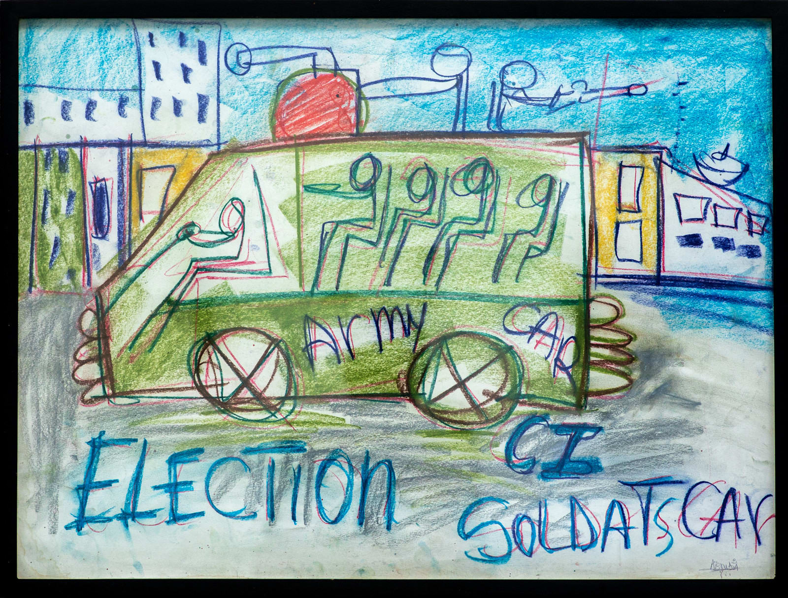 Aboudia, Army Car, 2011