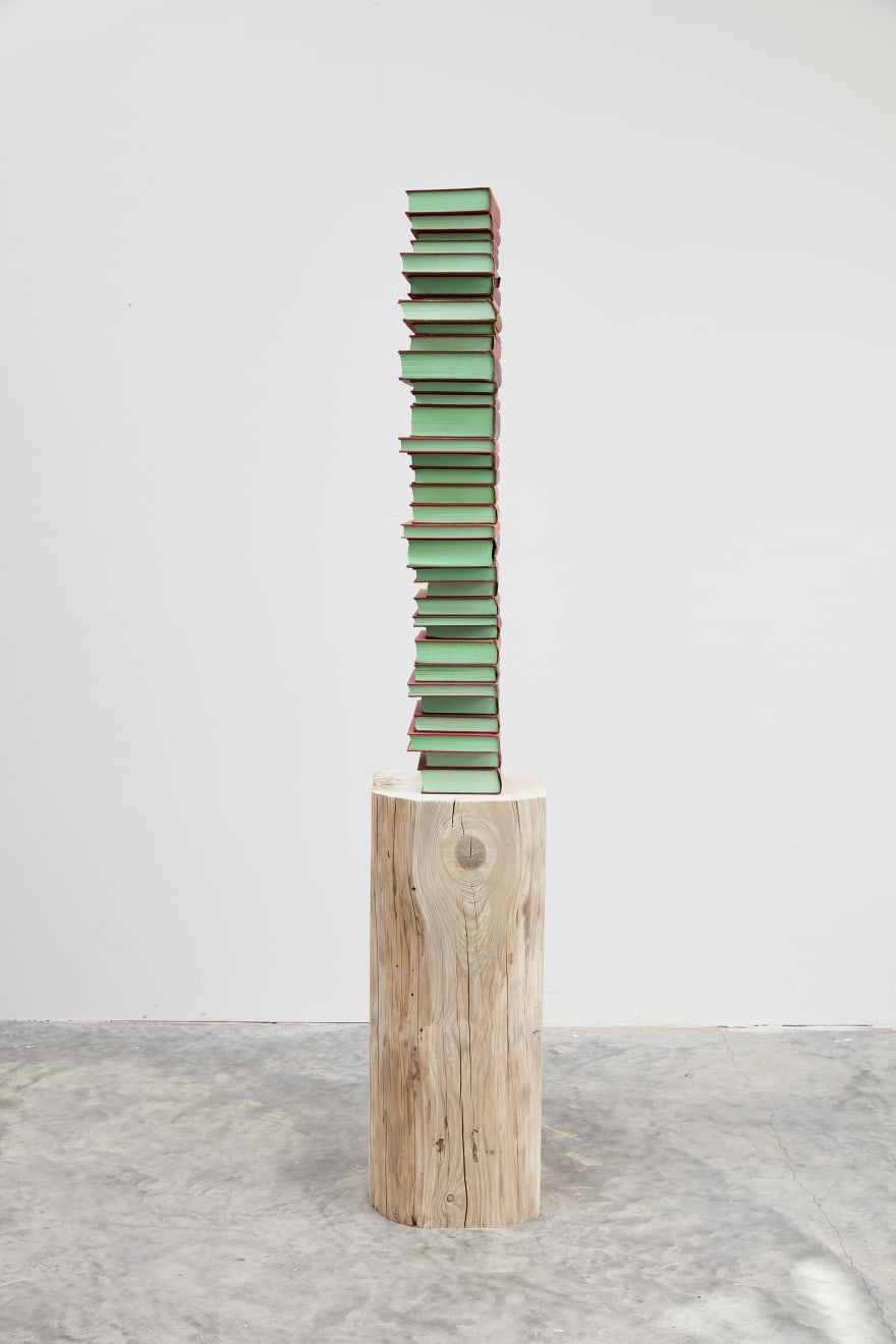 Jared Bark, Red/Green Book Stack, 2018