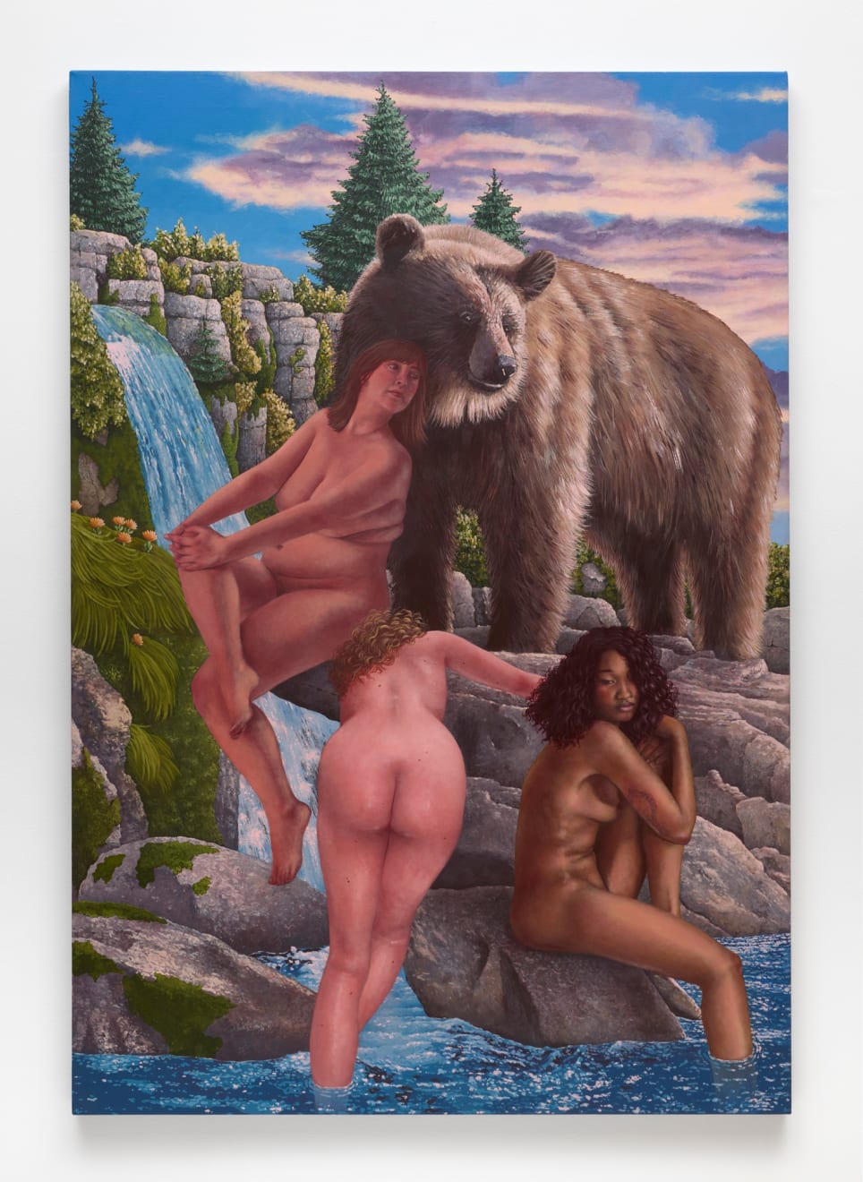 Shona McAndrew, Three bathers and a bear, 2025