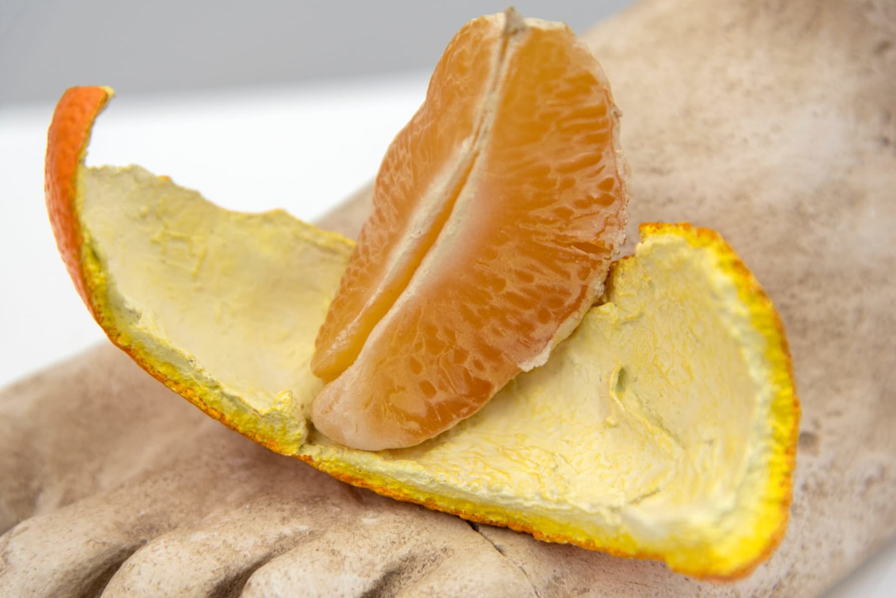 Tony Matelli, Foot (Orange), 2021