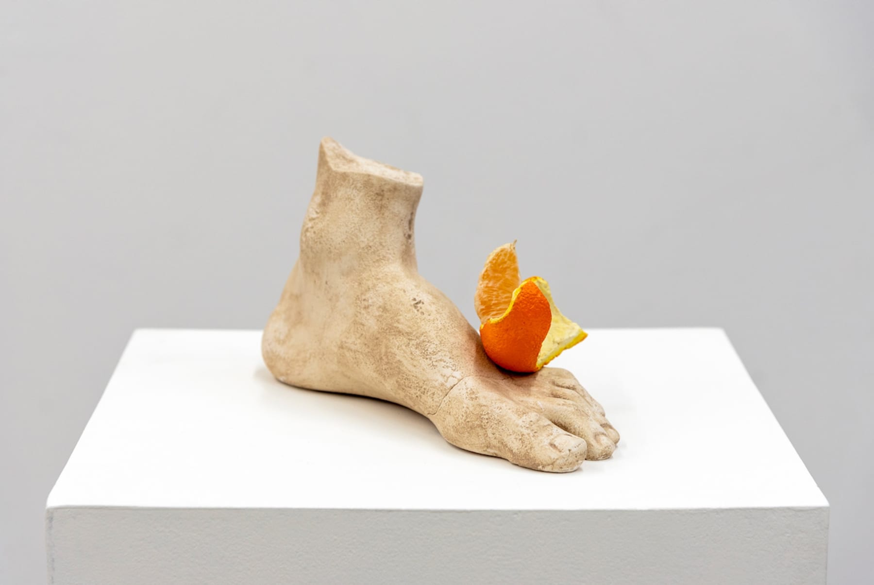 Tony Matelli, Foot (Orange), 2021