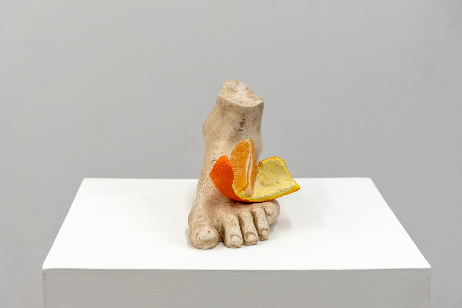 Tony Matelli, Foot (Orange), 2021