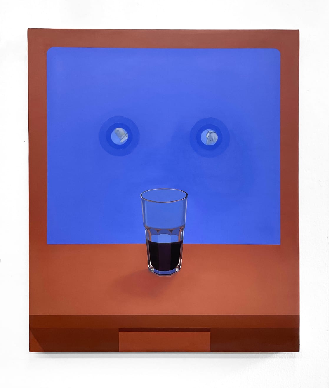 Sarah Pater, Glass of wine (two butterflies), 2023