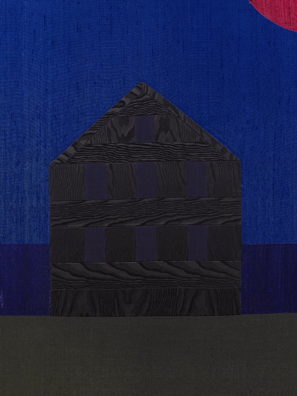 Angelo Filomeno, American barn (red moon), 2022