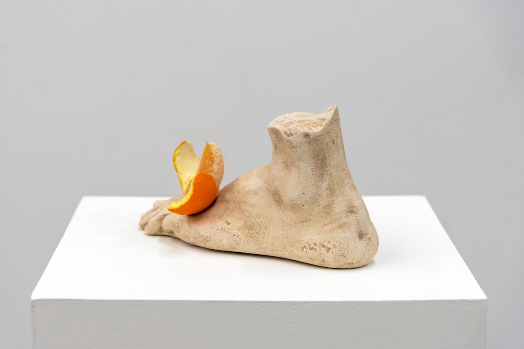 Tony Matelli, Foot (Orange), 2021