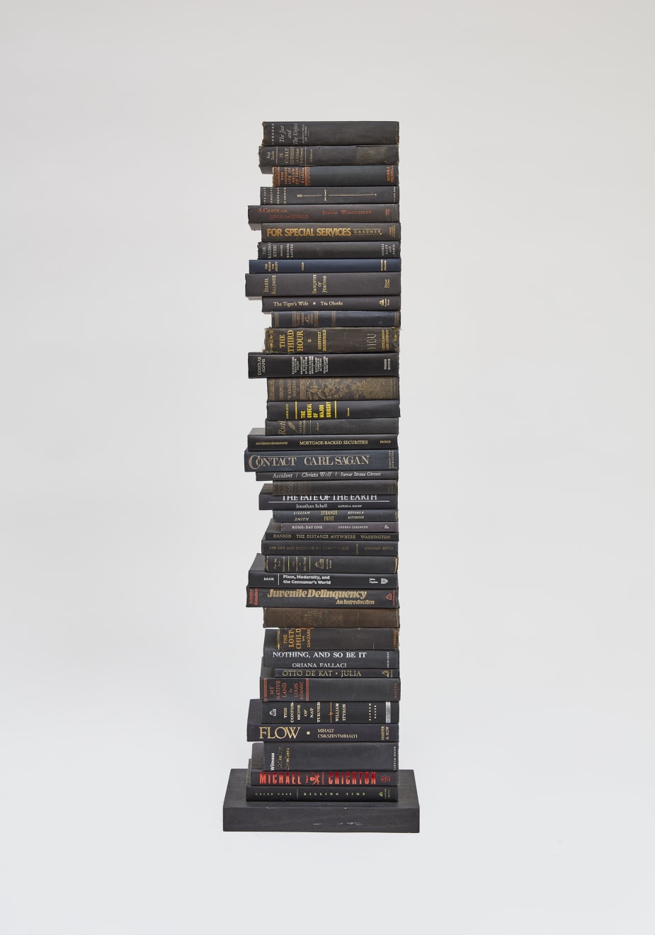 Jared Bark, Black/Yellow Book Stack, 2018