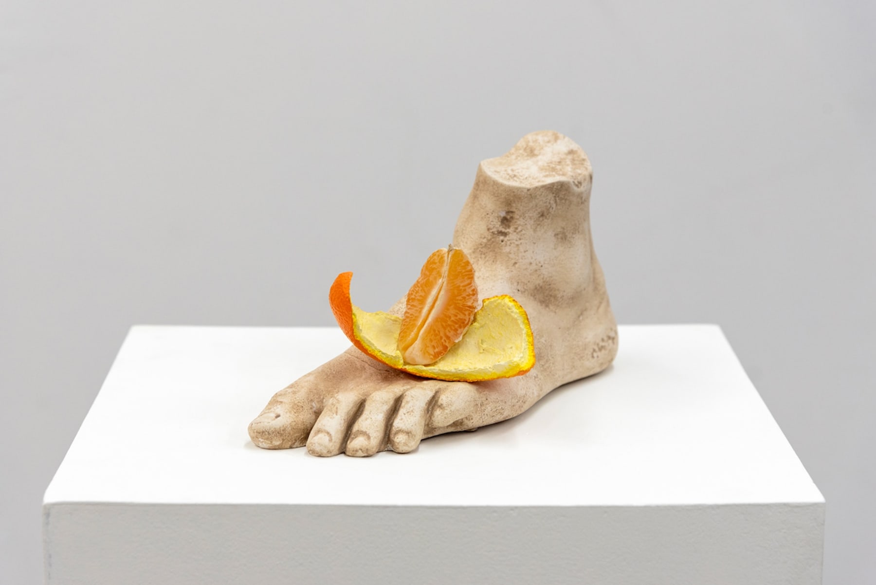 Tony Matelli, Foot (Orange), 2021