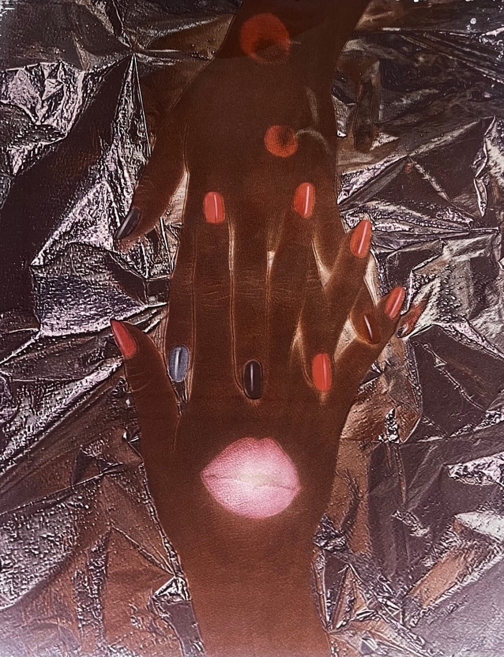 Claude Ferrand, Mains vernis à ongle, campagne Vogue, 1975