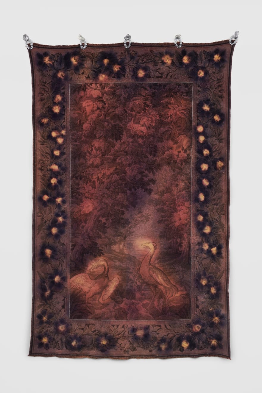 Jenna Kaës, Acid Verdure (tapestry), 2023