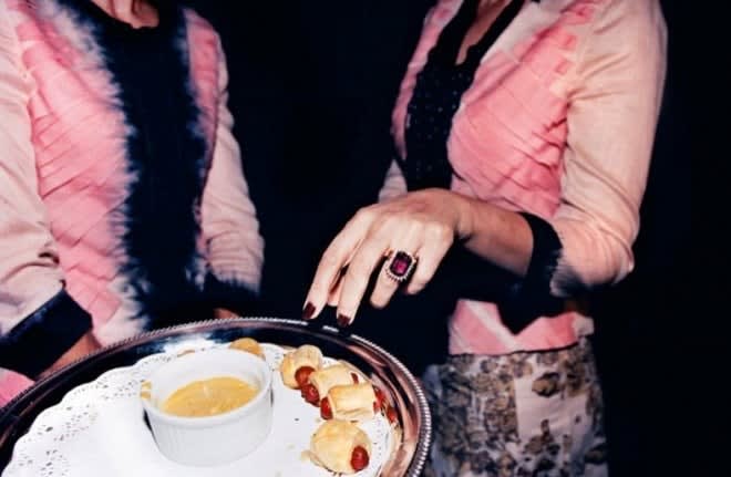 Jessica Craig-Martin, Tye-Dye Prada Weiners (Mama Gina Sex Lecture, New York), 2004