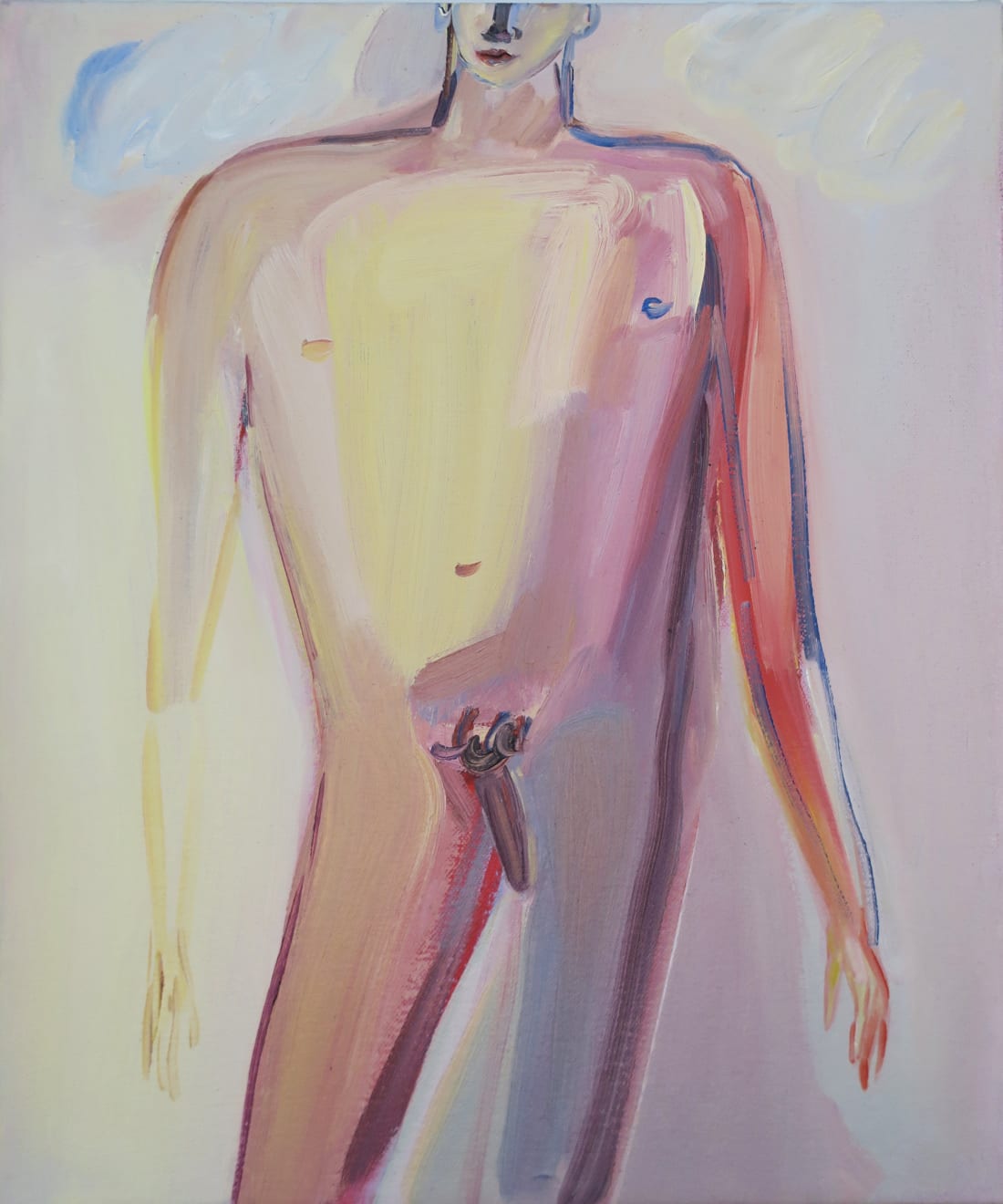 Eve Ackroyd, Nude with clouds, 2018