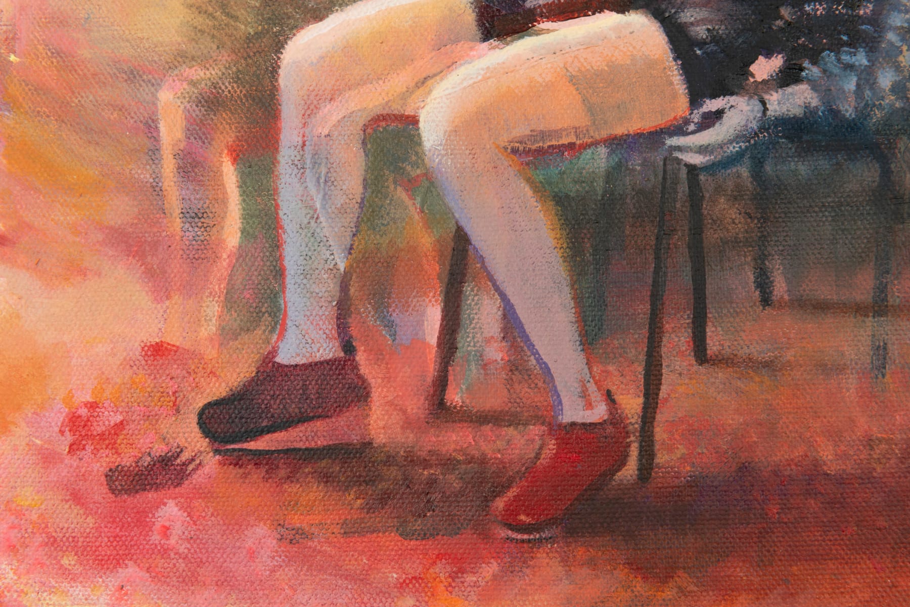 Claudia Bitrán, Floor 3 (pink street), 2021