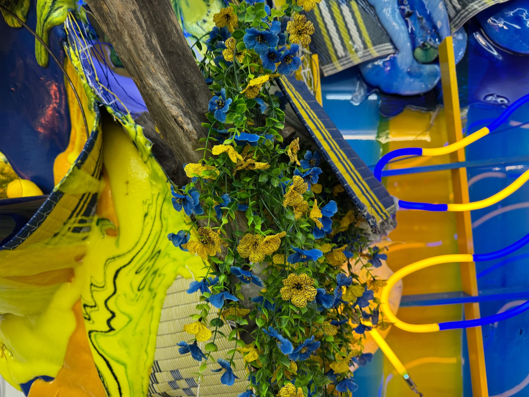 Judy Pfaff, blue is for sky, yellow is for wheat, 2025