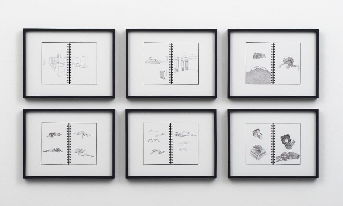 Victor Burgin, Pages from the sketchbook of Ernestina Capocci, 2016