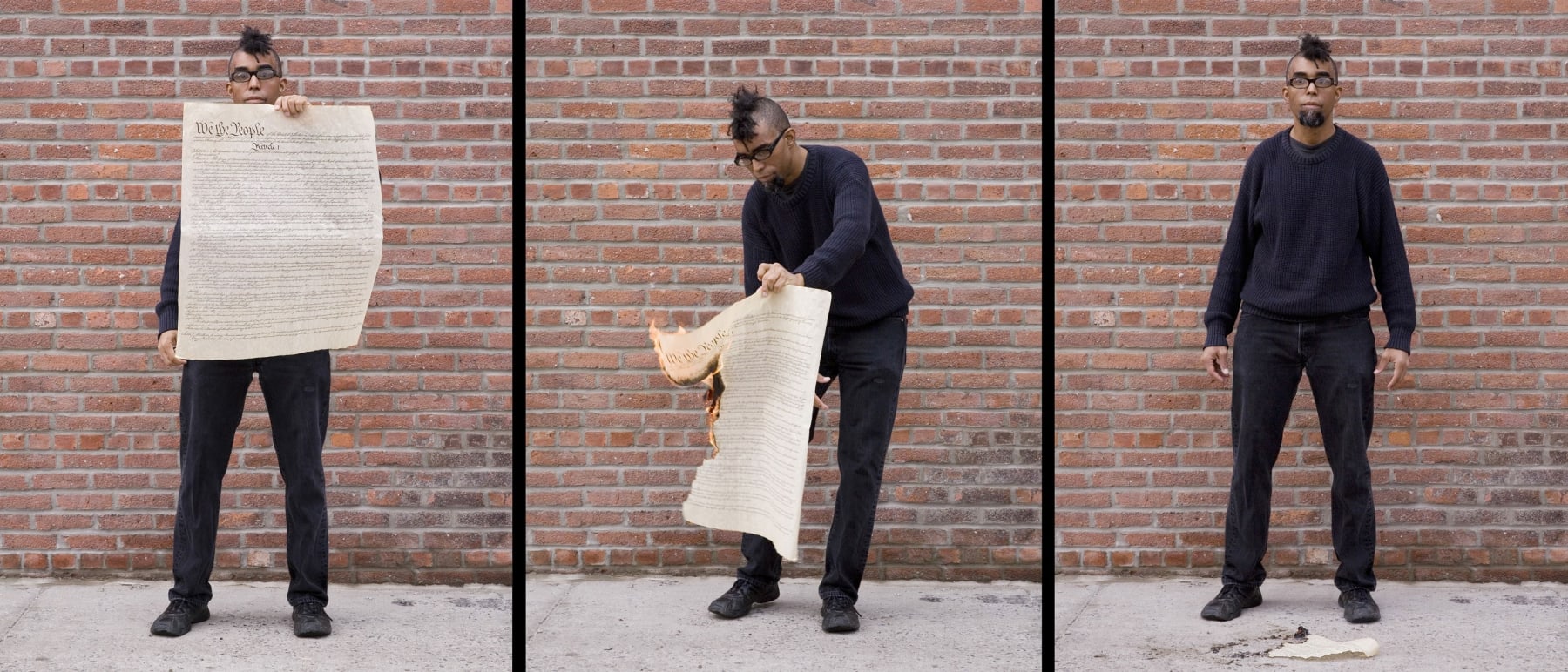 Dread Scott, Burning the US Constitution, 2011