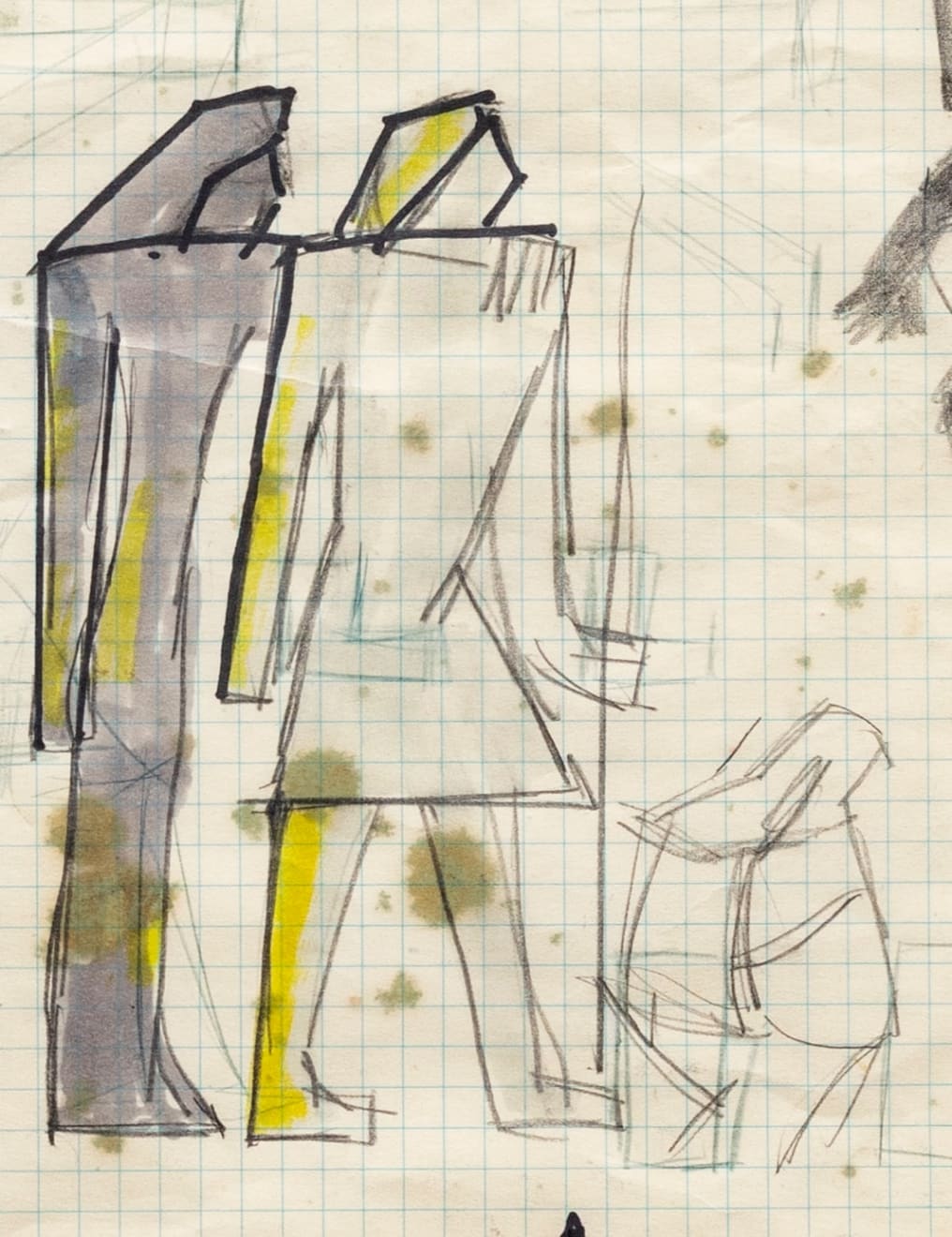 Judy Pfaff, Untitled (drawing for prototypes), 1980