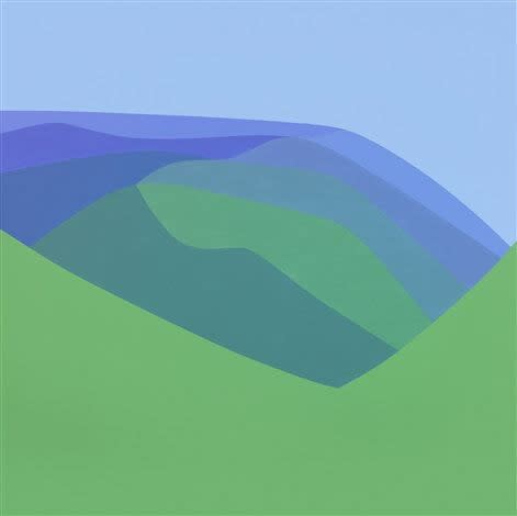 Helen Lundeberg, Blue Mountain, 1967