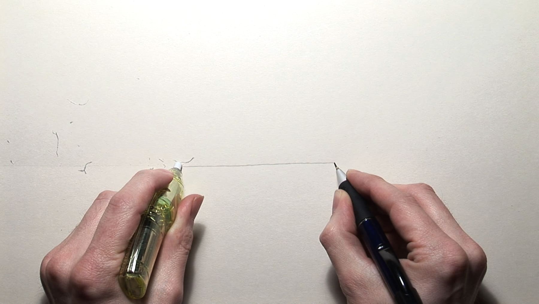 John Wood and Paul Harrison, Pencil/Line/Eraser, 2008