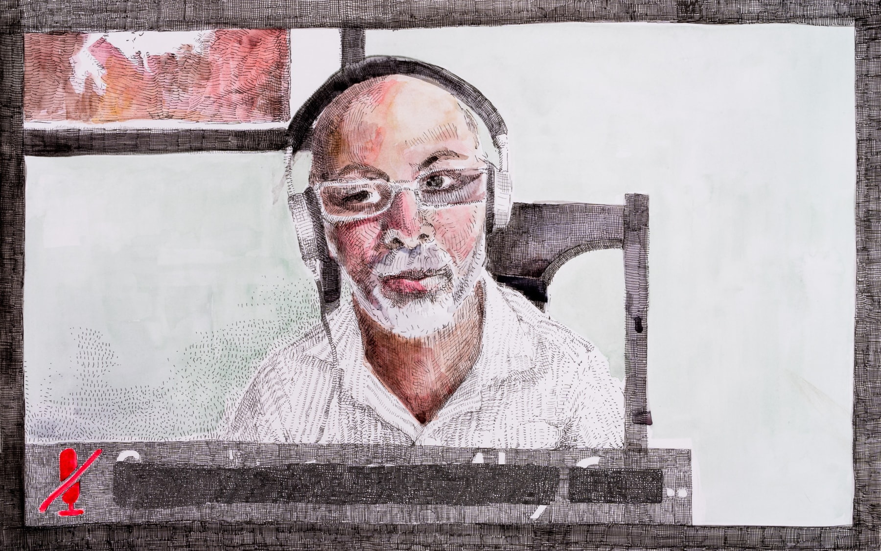 Joan Linder, Zoom Portraits: Participant 2, 2020