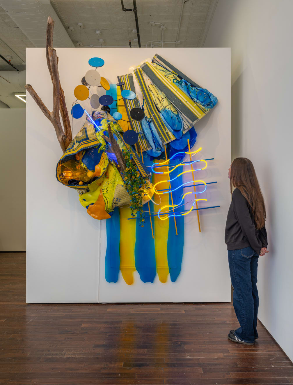 Judy Pfaff, blue is for sky, yellow is for wheat, 2025