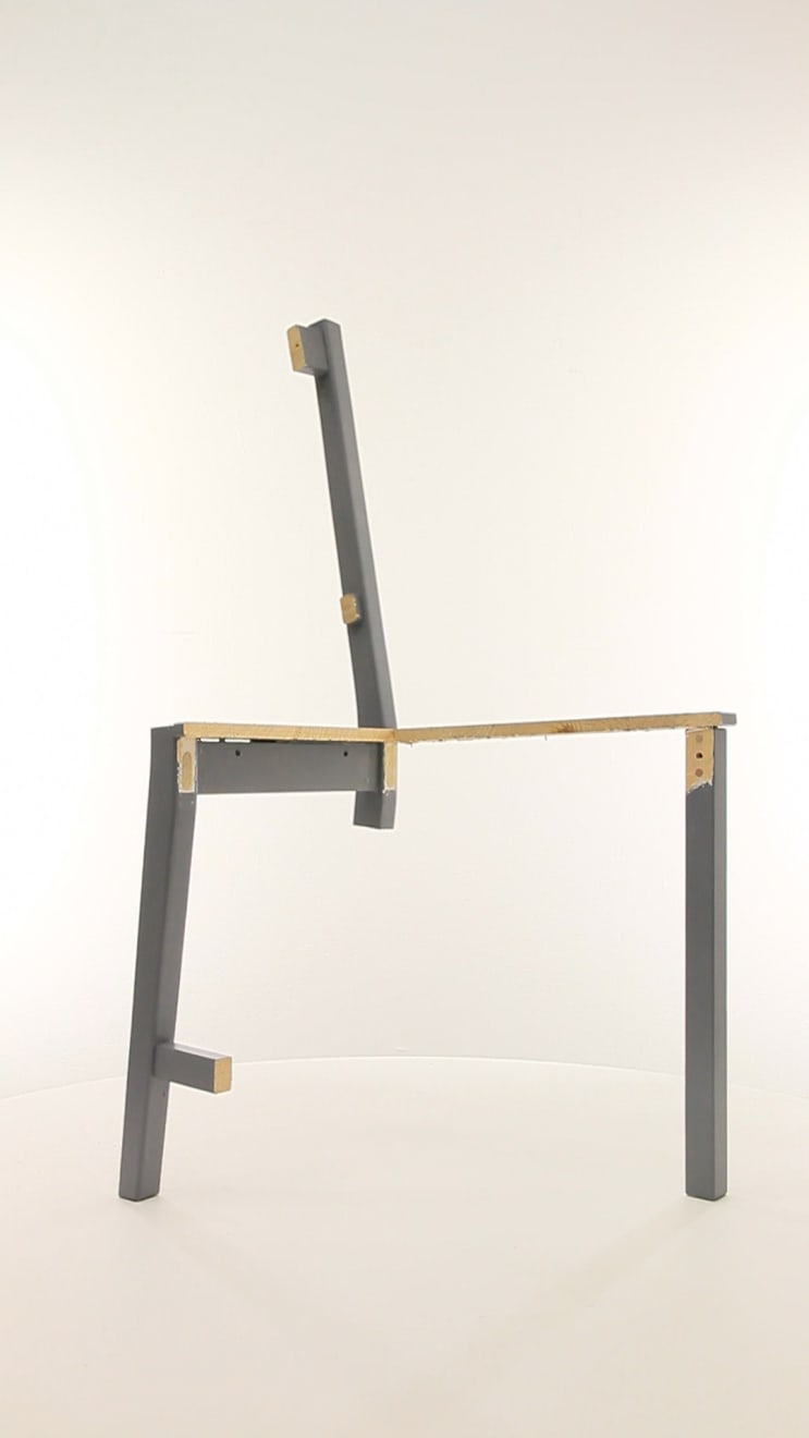John Wood and Paul Harrison, Broken Chair, 2016