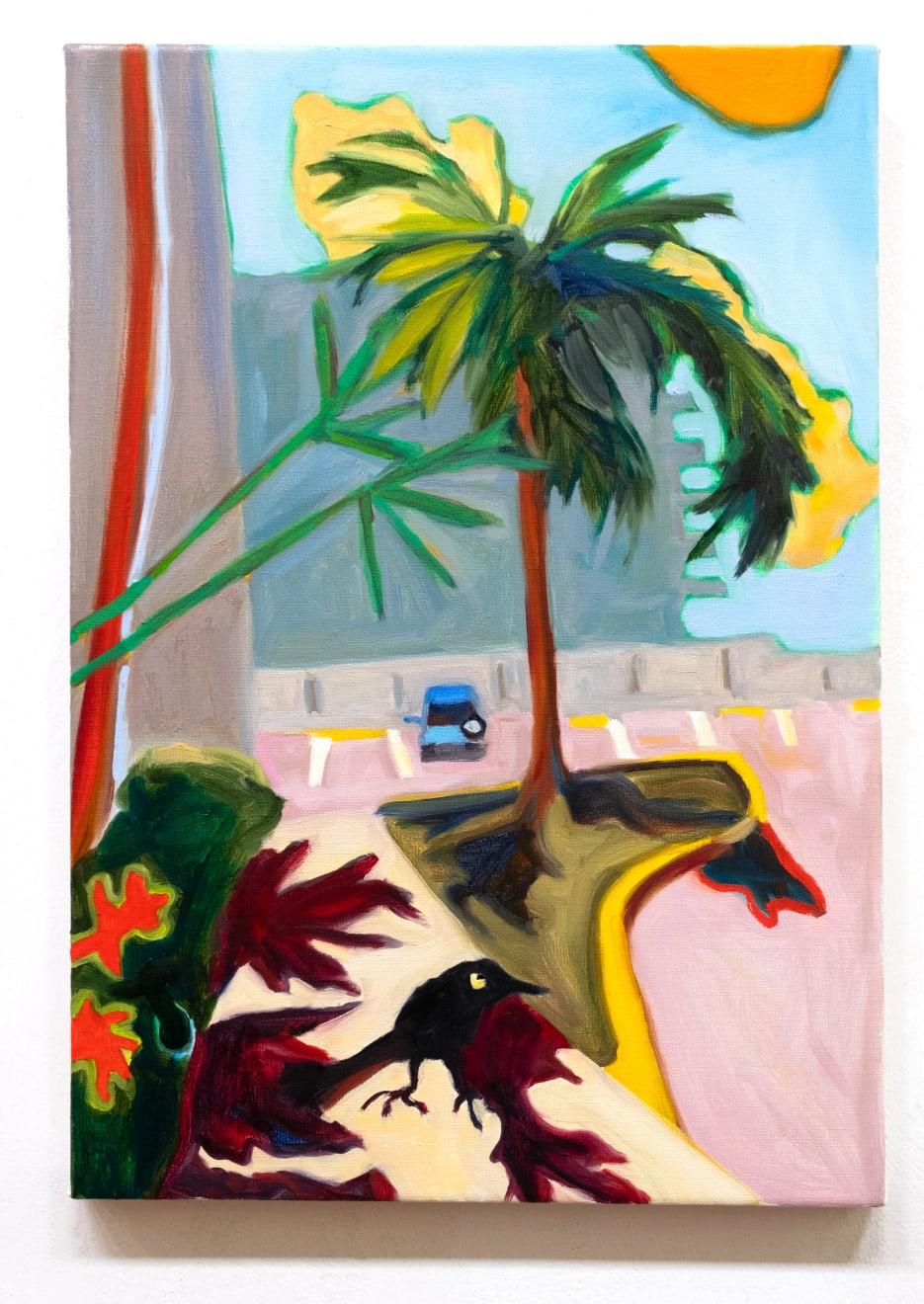 Maureen O'Leary, Grackle on Sidewalk, 2024