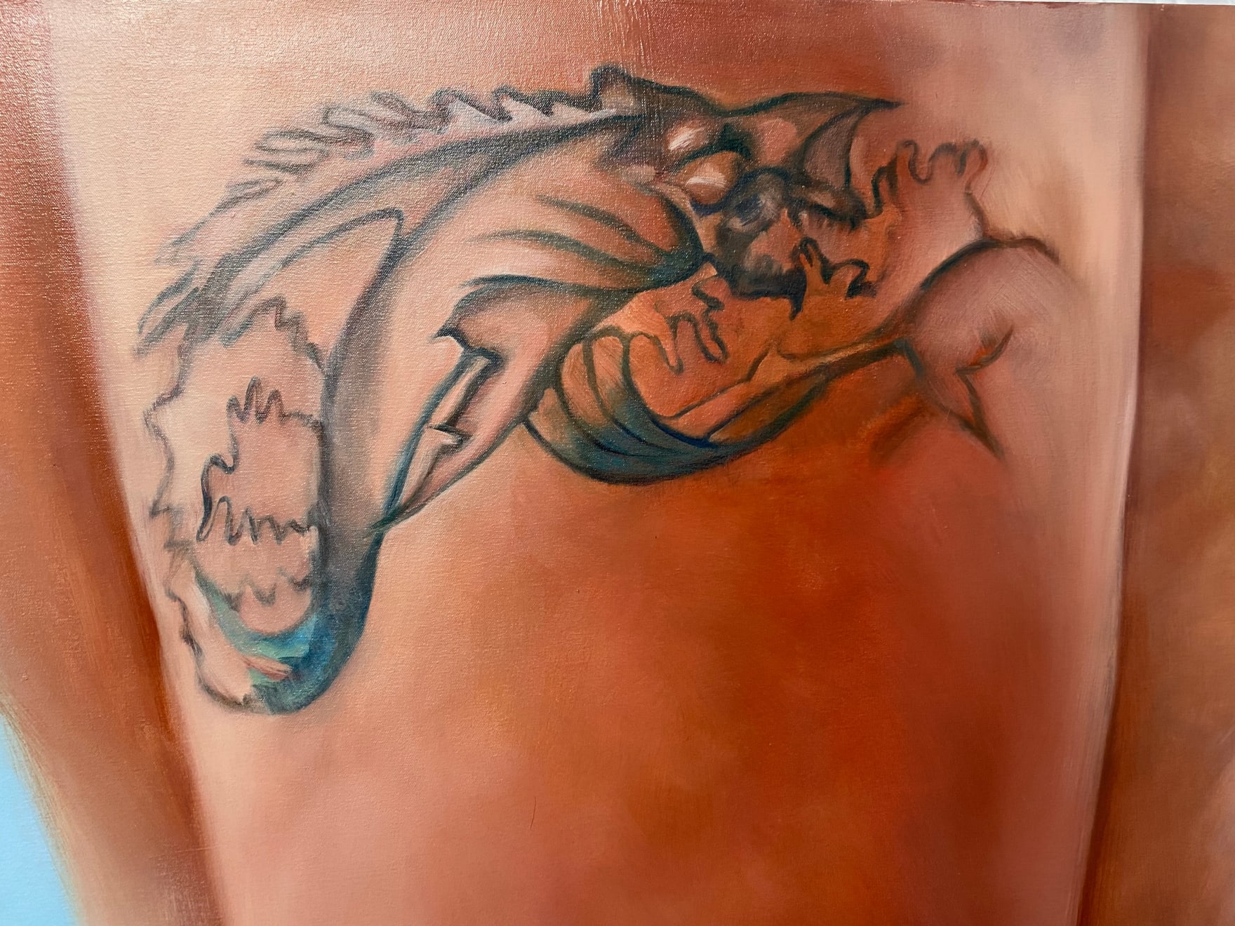 Joan Linder, Objectified Man: Shark Belly, 1999