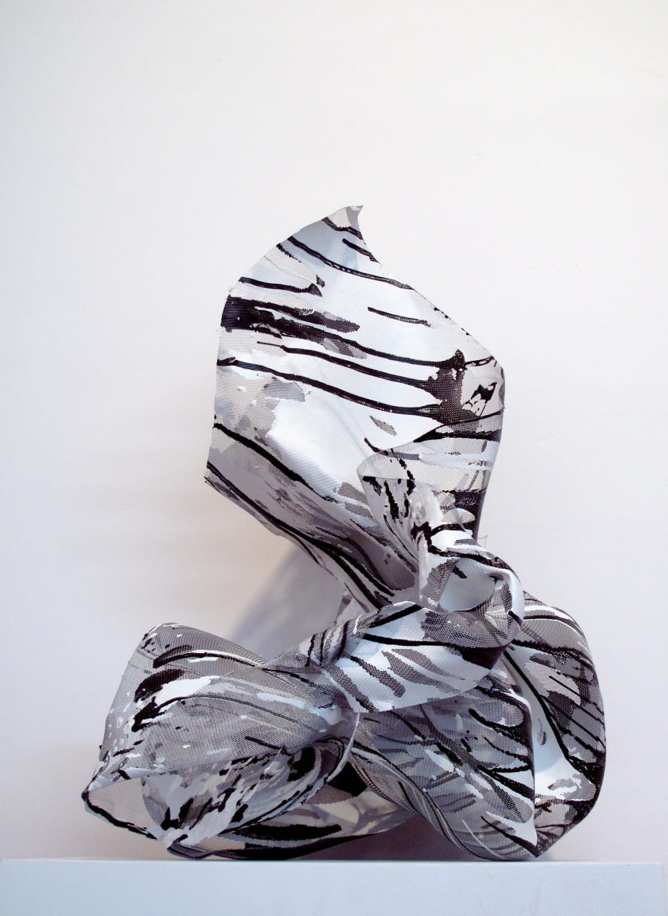 Alois Kronschlaeger, Untitled (Black and White on Mesh), 2010