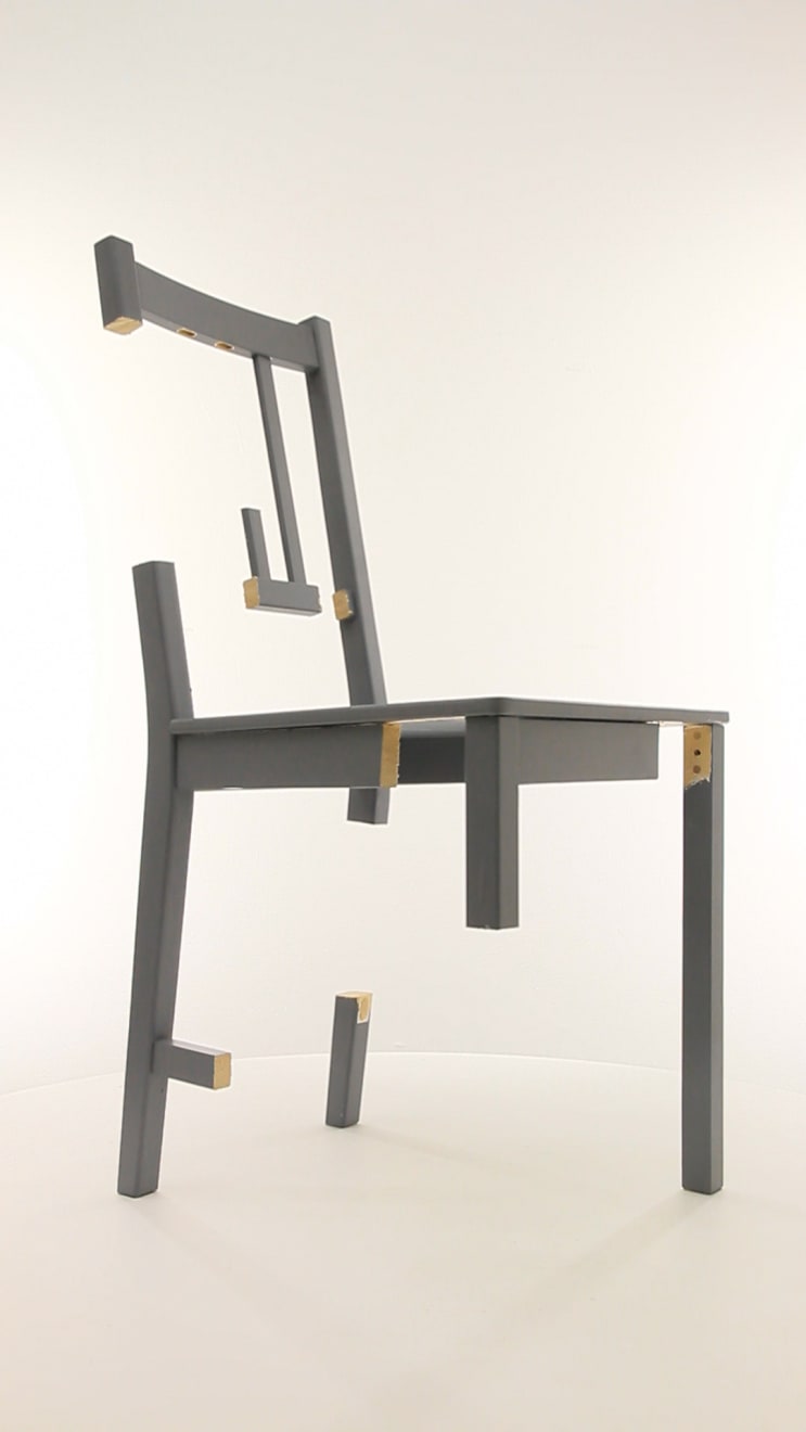 John Wood and Paul Harrison, Broken Chair, 2016