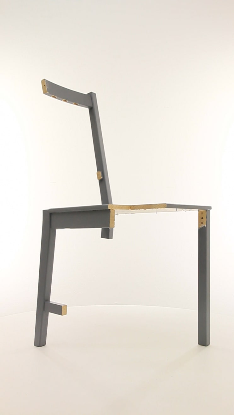 John Wood and Paul Harrison, Broken Chair, 2016