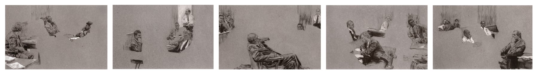 Shaun Leonardo, Central Park 5 (Drawings 1-5), 2017