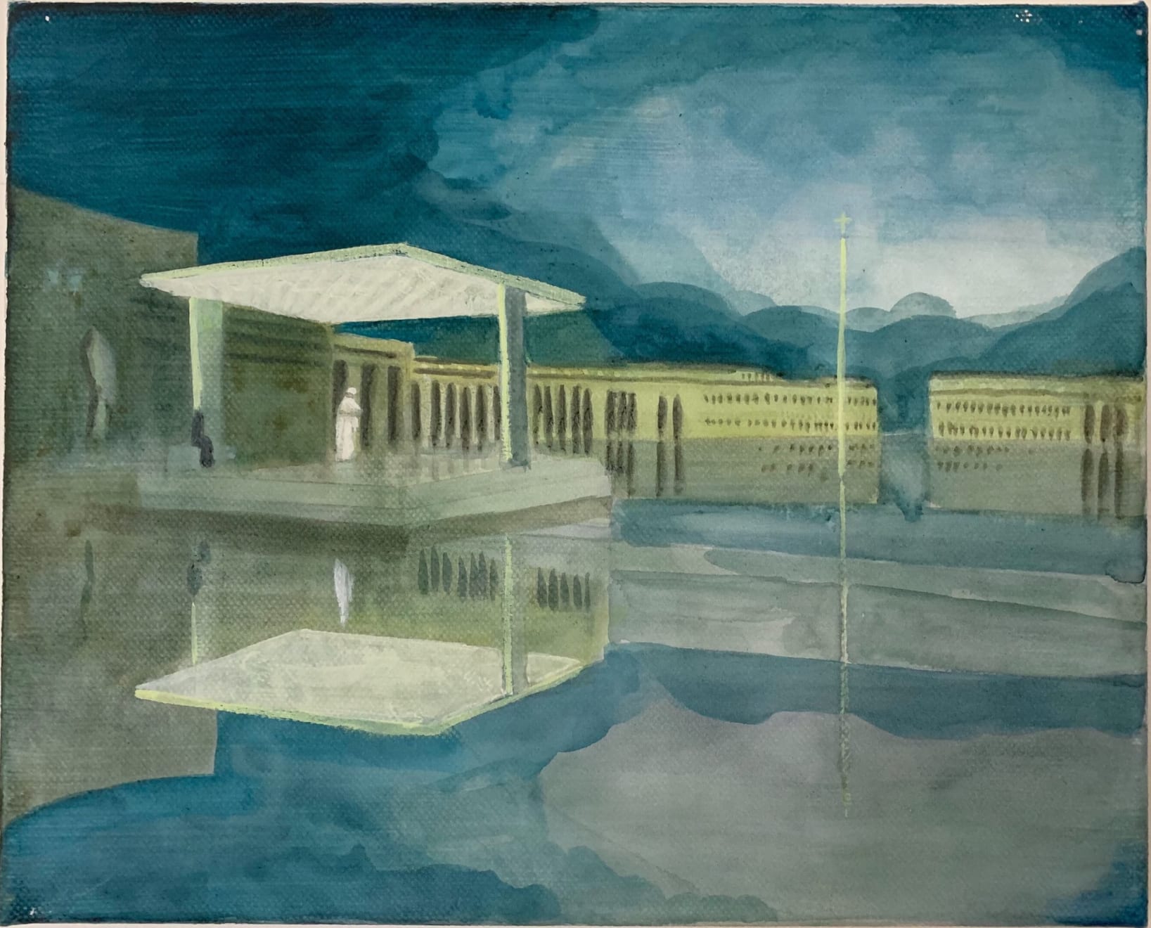 David Risley, Pope Preaching to an Empty Square, Vatican City, Rome, 2020