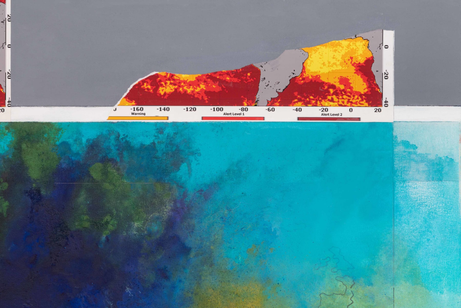 Diane Burko, Reef Map 1, 2019