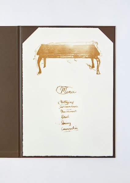 MK Guth, Menu for the Table, 2018