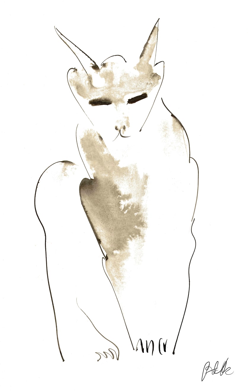 Miguel Angel Batalla, Cat Ink Series I, 2022
