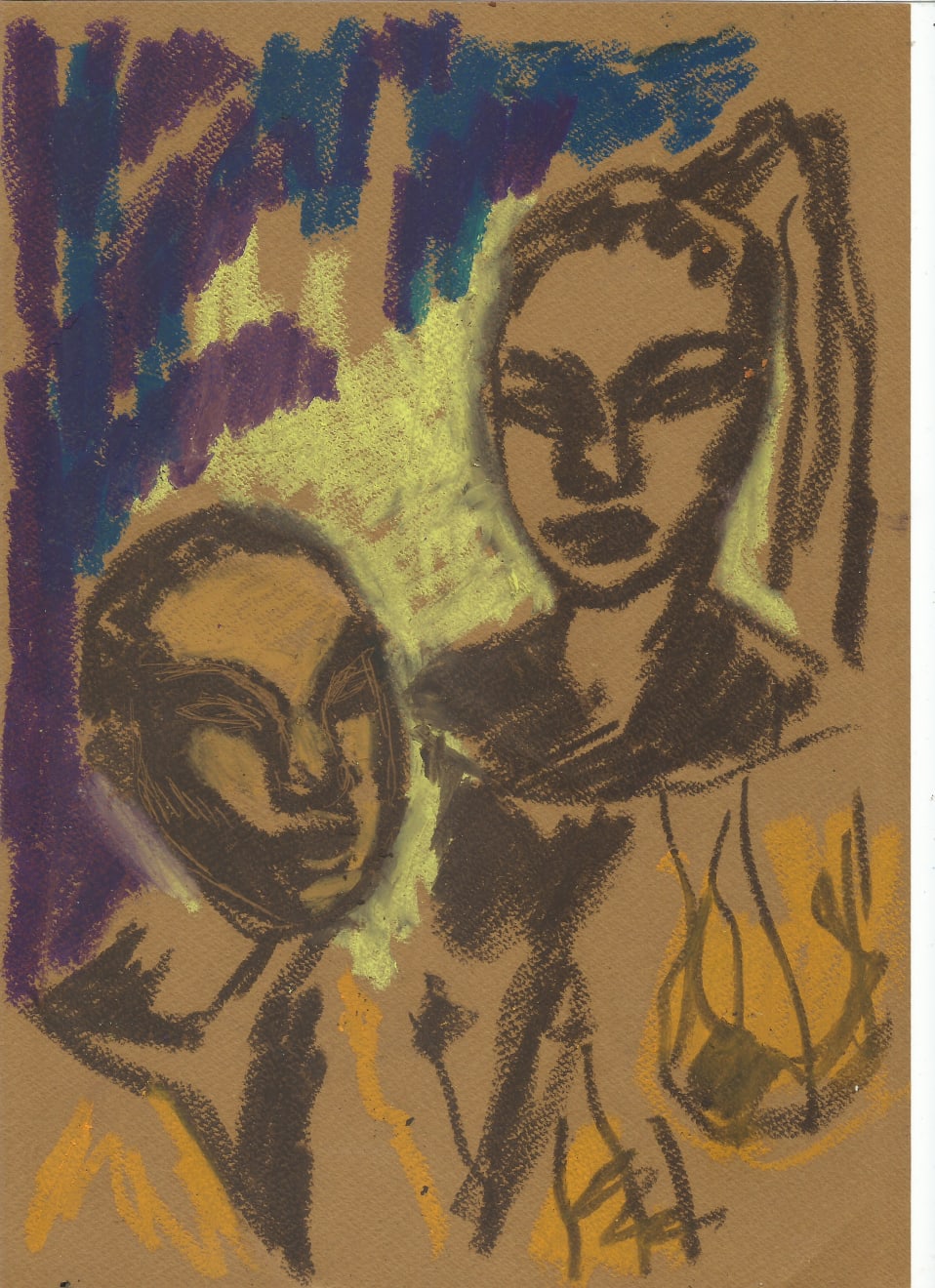 Rachel Marsil, Sans titre (deux femmes), 2021