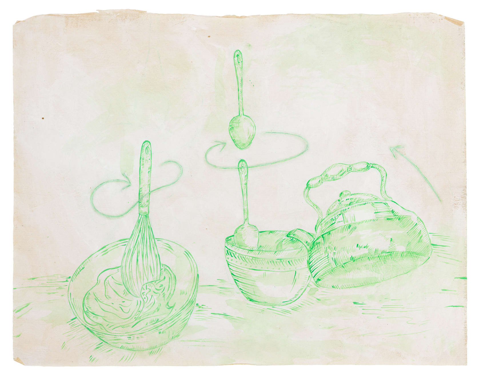 Minoo Yalsohrabi, Unnumbered Pages from a Lost Recipe Book: Pour, Stir, Fold, Rinse and Repeat, 2023